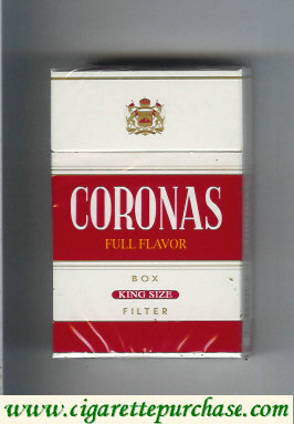 Coronas Full Flavor box cigarettes king size filter